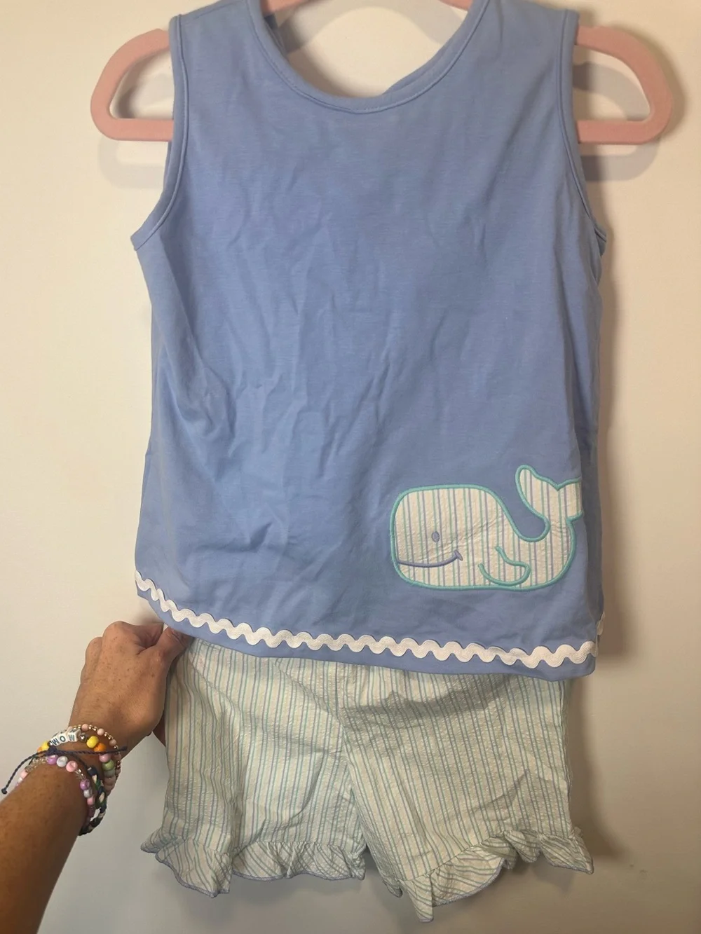 Girl’s Bailey Boys Blue Whale Shorts Set